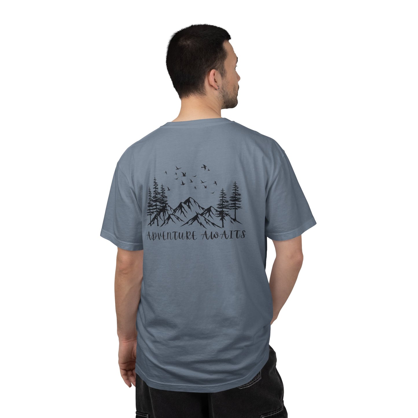 Adventure Awaits T‑Shirt — Mountain & Pine Graphic Tee (Elevation Outfitters)
