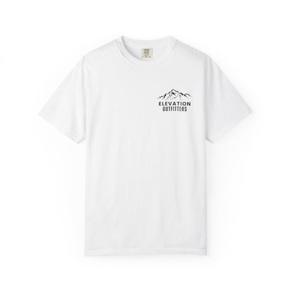Adventure Awaits T‑Shirt — Mountain & Pine Graphic Tee (Elevation Outfitters)
