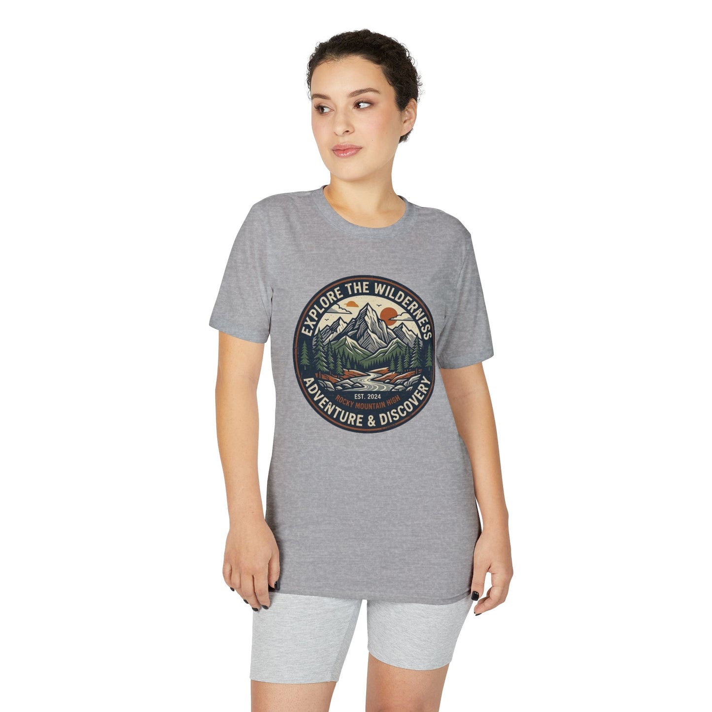 Explore the Wilderness Adventure T-Shirt — Adventure & Discovery Mountain Graphic