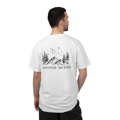 Adventure Awaits T‑Shirt — Mountain & Pine Graphic Tee (Elevation Outfitters)