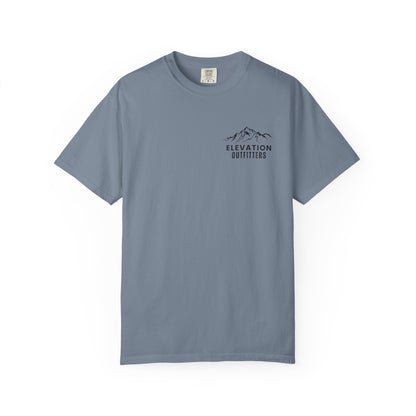 Adventure Awaits T‑Shirt — Mountain & Pine Graphic Tee (Elevation Outfitters)