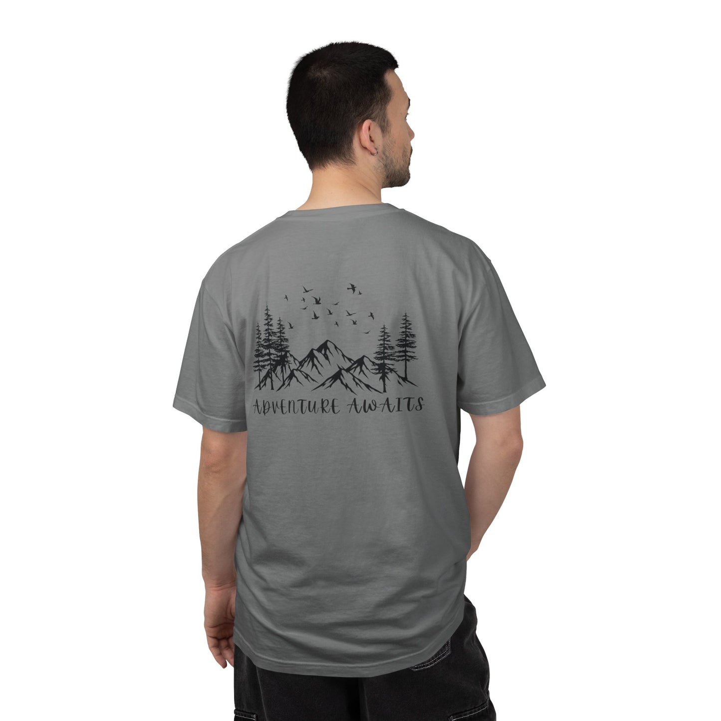 Adventure Awaits T‑Shirt — Mountain & Pine Graphic Tee (Elevation Outfitters)