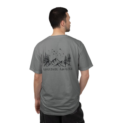 Adventure Awaits T‑Shirt — Mountain & Pine Graphic Tee (Elevation Outfitters)