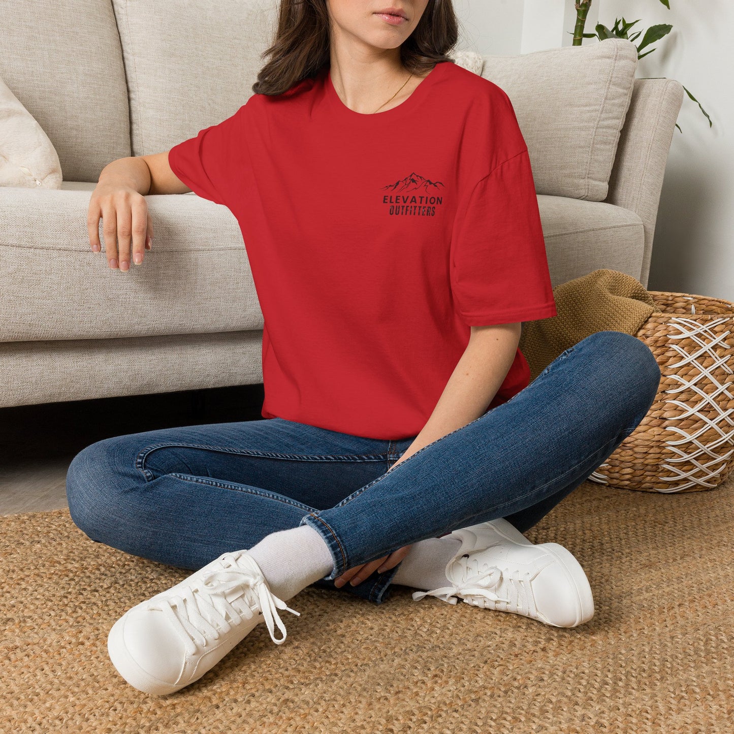 Elevation Outfitters Mountain Logo T‑Shirt — Casual Outdoor Adventure Tee
