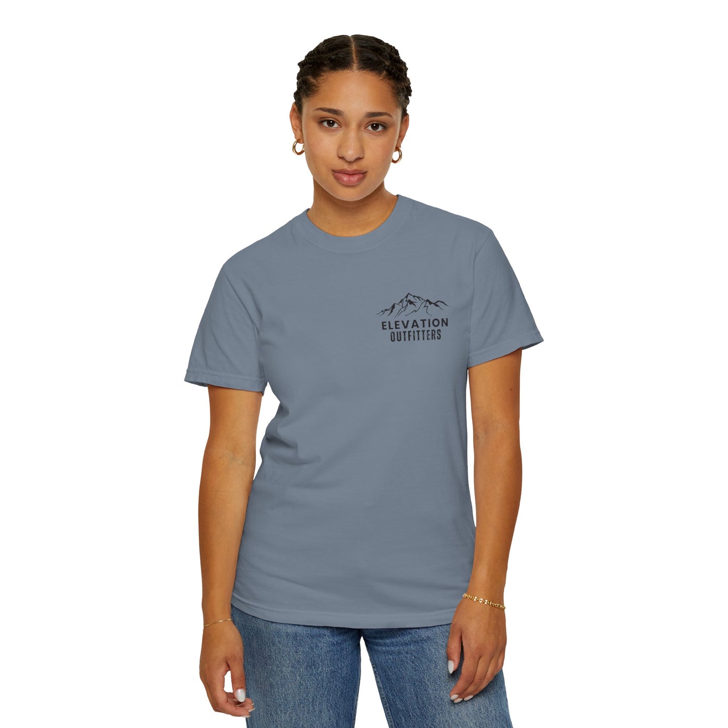 Adventure Awaits T‑Shirt — Mountain & Pine Graphic Tee (Elevation Outfitters)