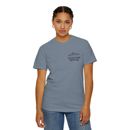 Adventure Awaits T‑Shirt — Mountain & Pine Graphic Tee (Elevation Outfitters)