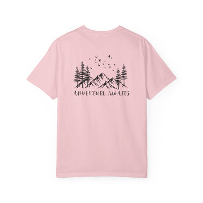 Adventure Awaits T‑Shirt — Mountain & Pine Graphic Tee (Elevation Outfitters)