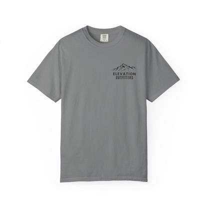 Adventure Awaits T‑Shirt — Mountain & Pine Graphic Tee (Elevation Outfitters)