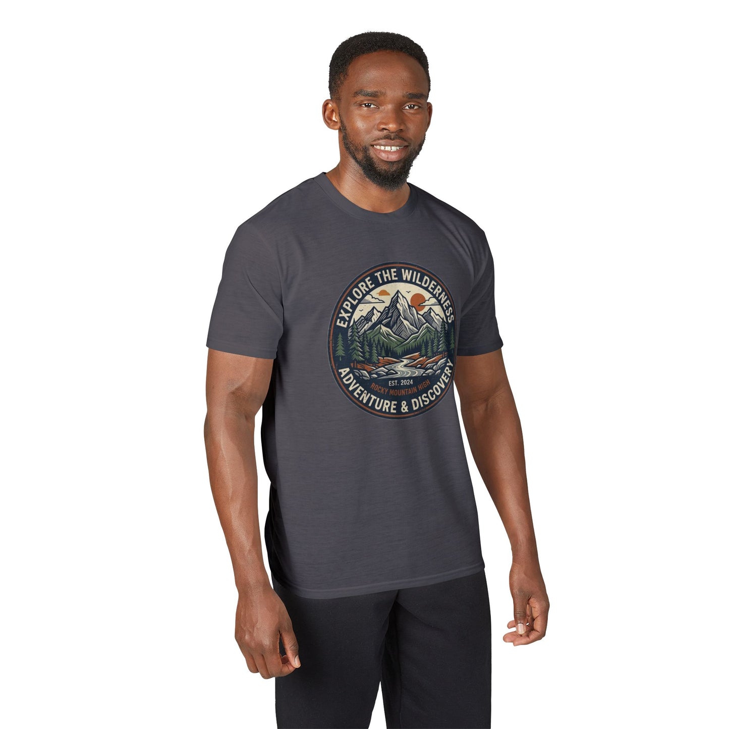 Explore the Wilderness Adventure T-Shirt — Adventure & Discovery Mountain Graphic