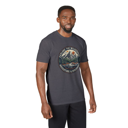 Explore the Wilderness Adventure T-Shirt — Adventure & Discovery Mountain Graphic