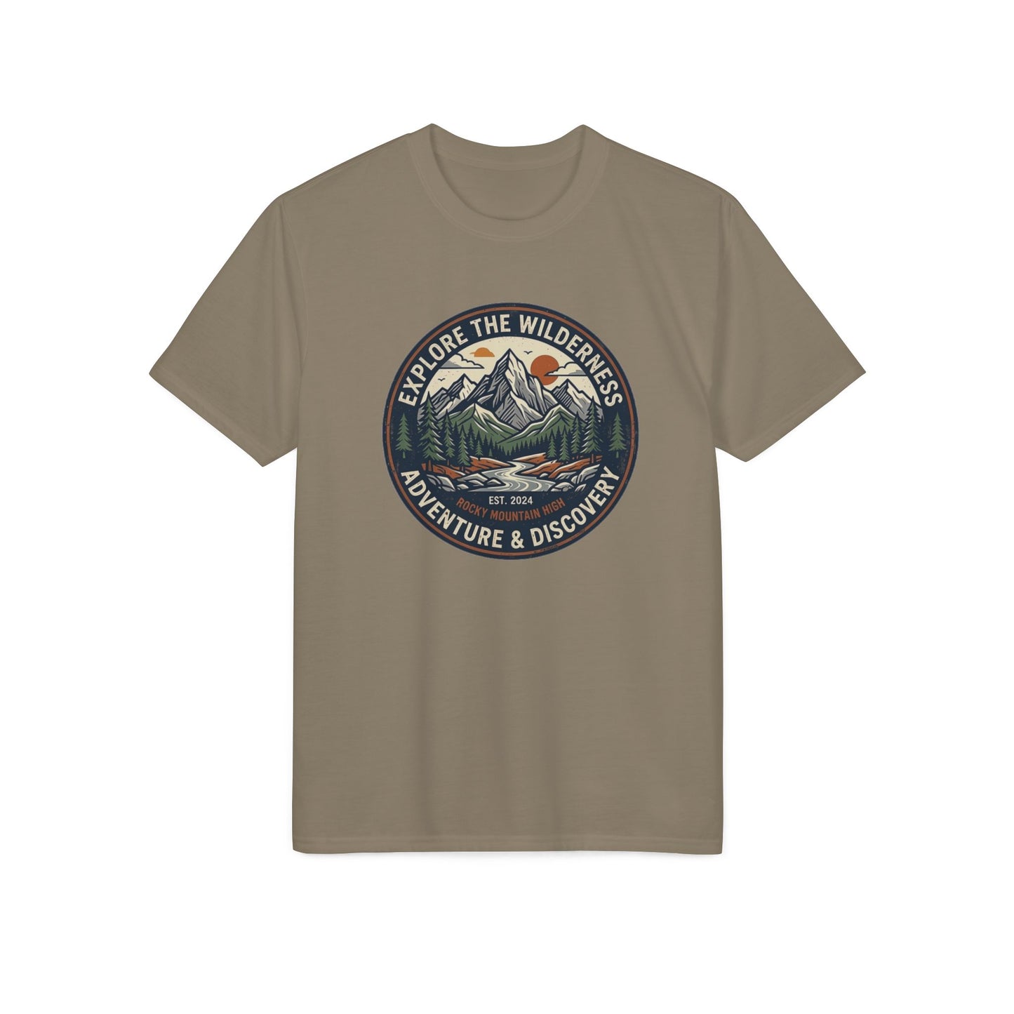 Explore the Wilderness Adventure T-Shirt — Adventure & Discovery Mountain Graphic