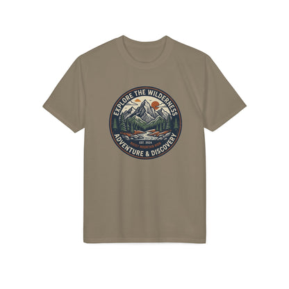 Explore the Wilderness Adventure T-Shirt — Adventure & Discovery Mountain Graphic