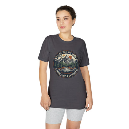 Explore the Wilderness Adventure T-Shirt — Adventure & Discovery Mountain Graphic