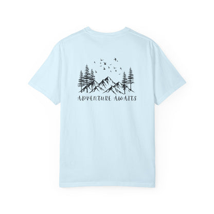 Adventure Awaits T‑Shirt — Mountain & Pine Graphic Tee (Elevation Outfitters)