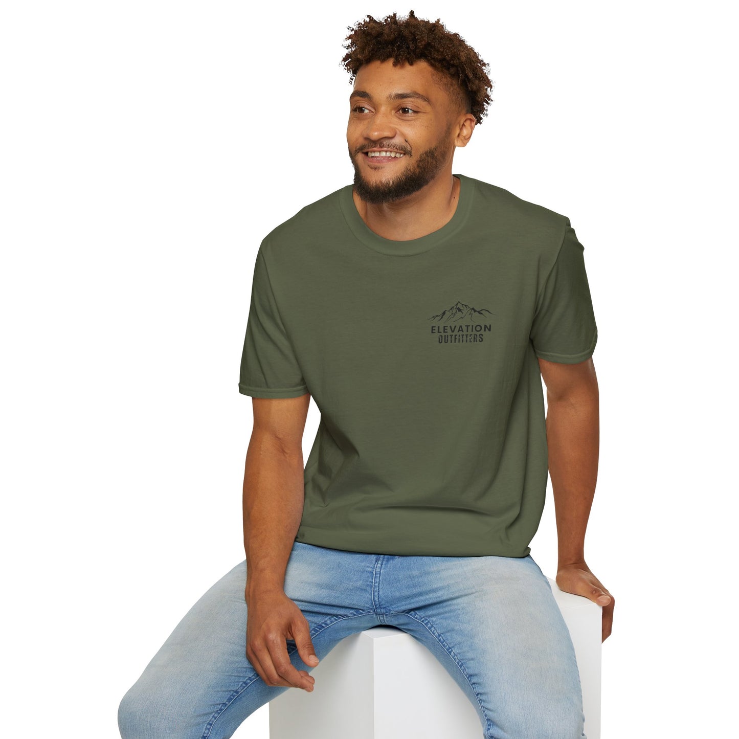 Elevation Outfitters Mountain Logo T‑Shirt — Casual Outdoor Adventure Tee