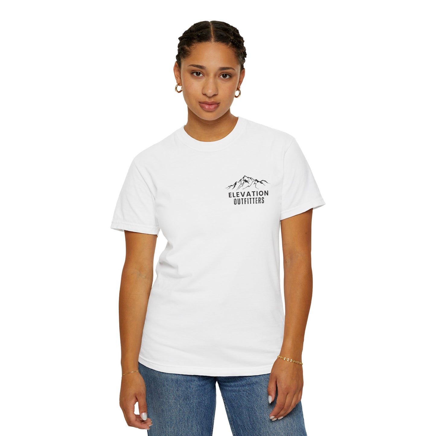 Adventure Awaits T‑Shirt — Mountain & Pine Graphic Tee (Elevation Outfitters)