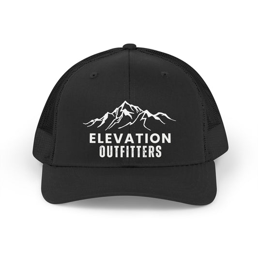 Elevation Outfitters Trucker Hat — Retro Mountain Patch Cap