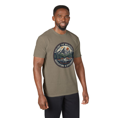Explore the Wilderness Adventure T-Shirt — Adventure & Discovery Mountain Graphic
