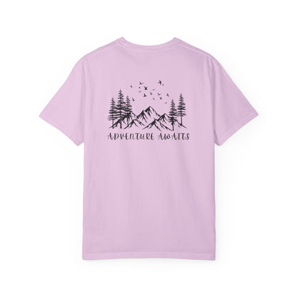Adventure Awaits T‑Shirt — Mountain & Pine Graphic Tee (Elevation Outfitters)