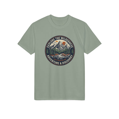 Explore the Wilderness Adventure T-Shirt — Adventure & Discovery Mountain Graphic
