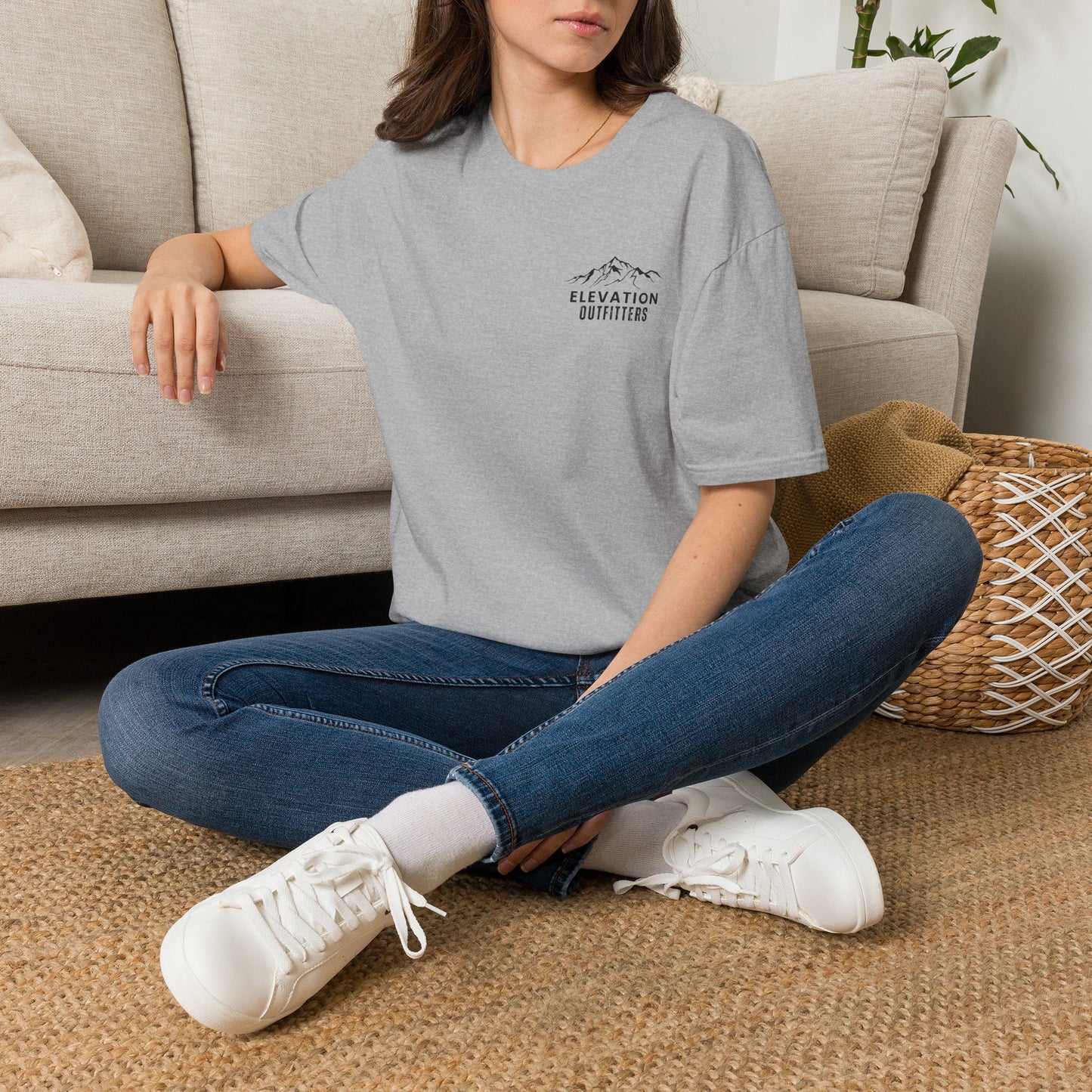 Elevation Outfitters Mountain Logo T‑Shirt — Casual Outdoor Adventure Tee