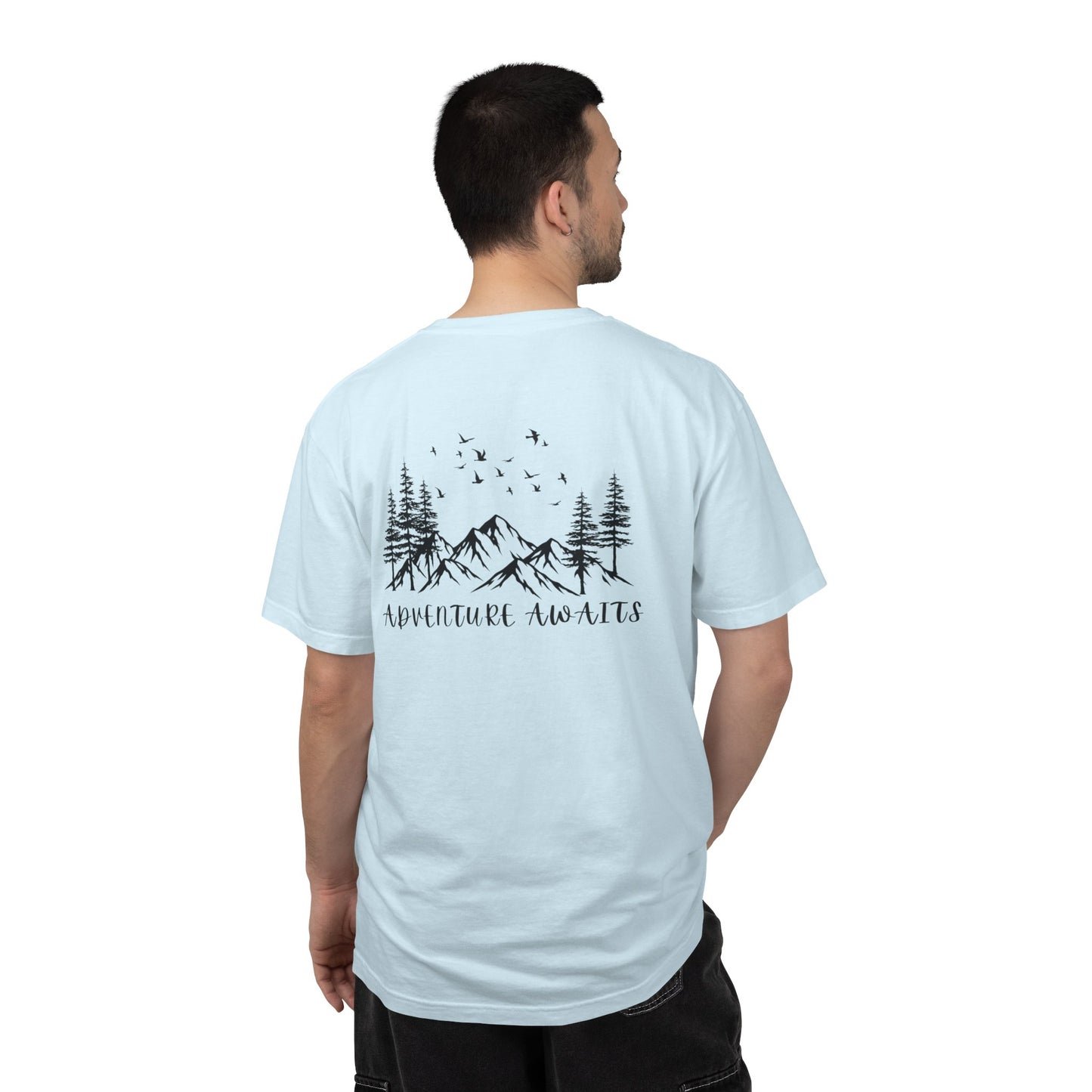 Adventure Awaits T‑Shirt — Mountain & Pine Graphic Tee (Elevation Outfitters)