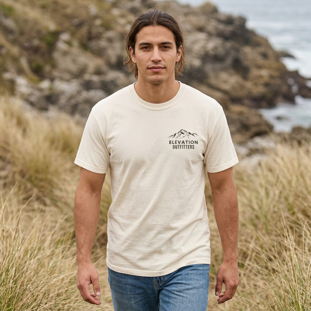 Adventure Awaits T‑Shirt — Mountain & Pine Graphic Tee (Elevation Outfitters)