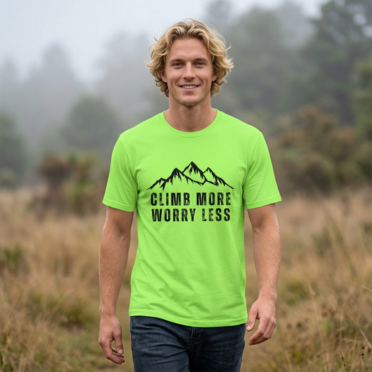 Climb More Worry Less Performance Tee