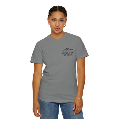 Adventure Awaits T‑Shirt — Mountain & Pine Graphic Tee (Elevation Outfitters)