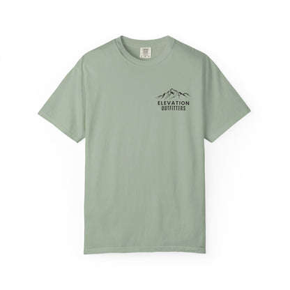 Adventure Awaits T‑Shirt — Mountain & Pine Graphic Tee (Elevation Outfitters)