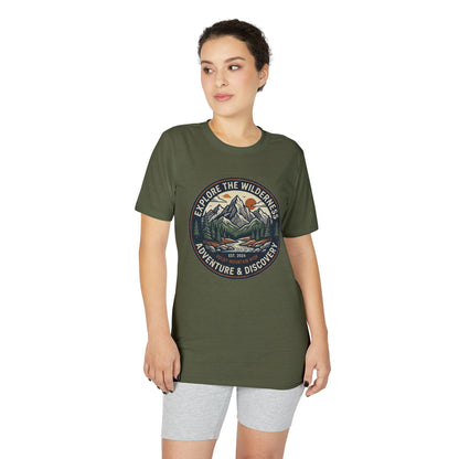 Explore the Wilderness Adventure T-Shirt — Adventure & Discovery Mountain Graphic