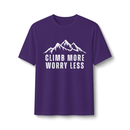 Climb More Worry Less Performance Tee