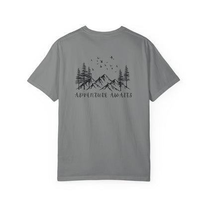 Adventure Awaits T‑Shirt — Mountain & Pine Graphic Tee (Elevation Outfitters)