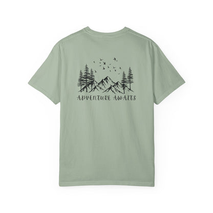 Adventure Awaits T‑Shirt — Mountain & Pine Graphic Tee (Elevation Outfitters)