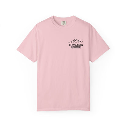Adventure Awaits T‑Shirt — Mountain & Pine Graphic Tee (Elevation Outfitters)