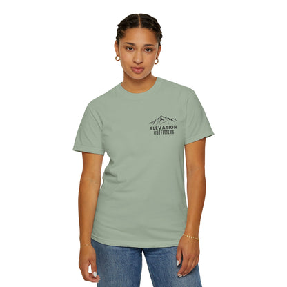 Adventure Awaits T‑Shirt — Mountain & Pine Graphic Tee (Elevation Outfitters)
