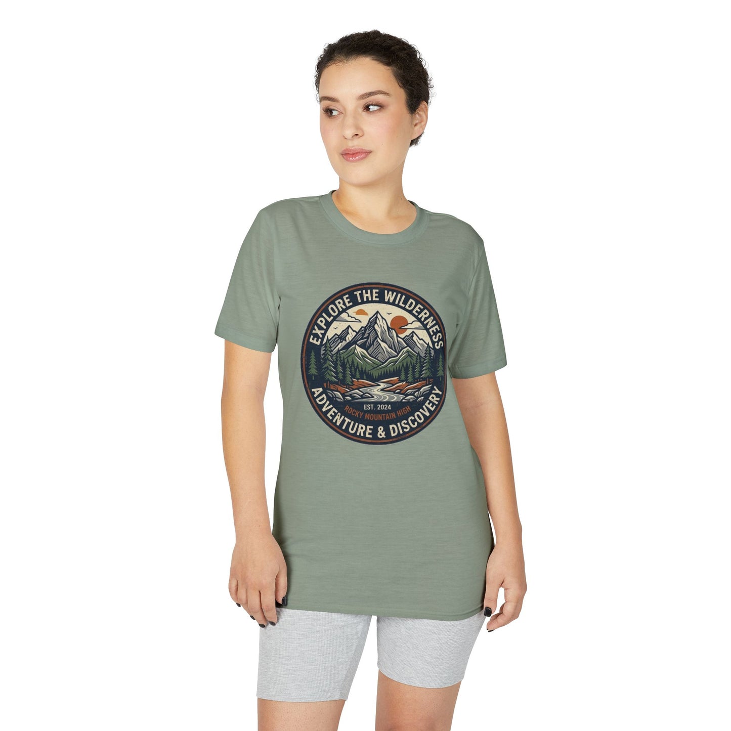 Explore the Wilderness Adventure T-Shirt — Adventure & Discovery Mountain Graphic