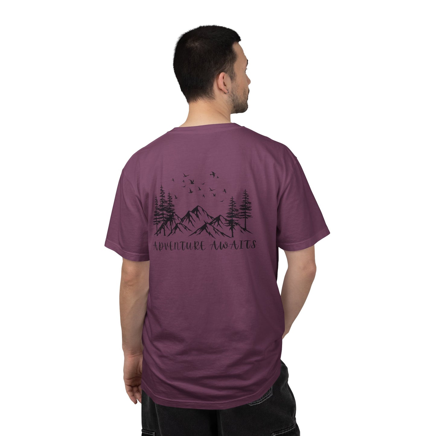 Adventure Awaits T‑Shirt — Mountain & Pine Graphic Tee (Elevation Outfitters)