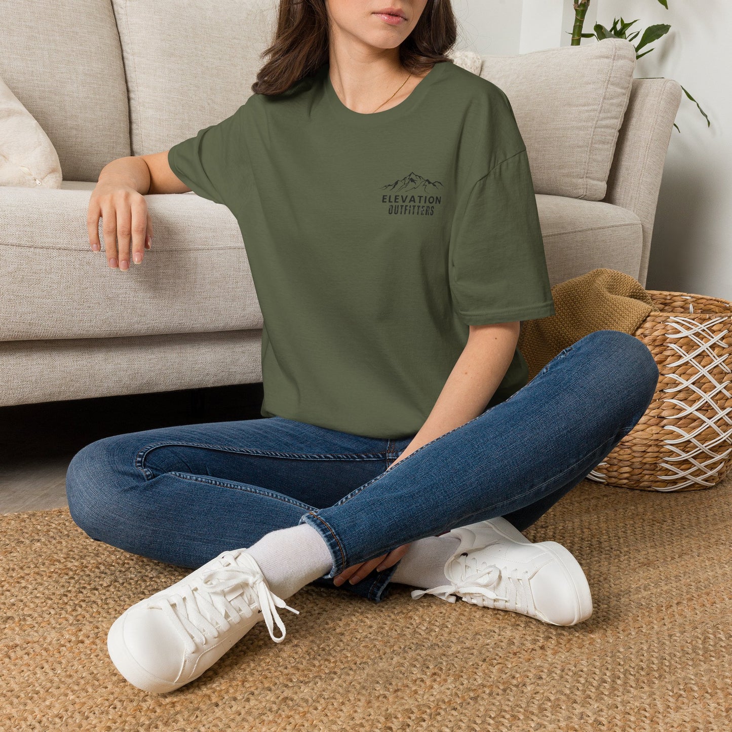Elevation Outfitters Mountain Logo T‑Shirt — Casual Outdoor Adventure Tee