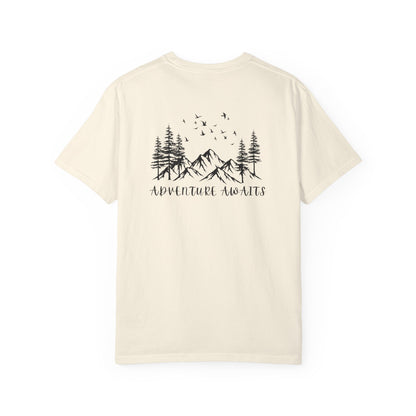 Adventure Awaits T‑Shirt — Mountain & Pine Graphic Tee (Elevation Outfitters)