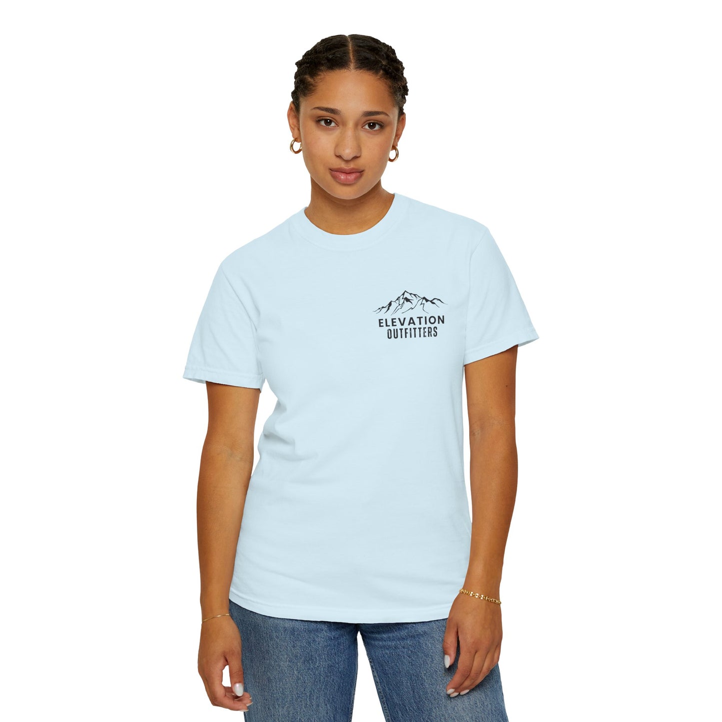 Adventure Awaits T‑Shirt — Mountain & Pine Graphic Tee (Elevation Outfitters)