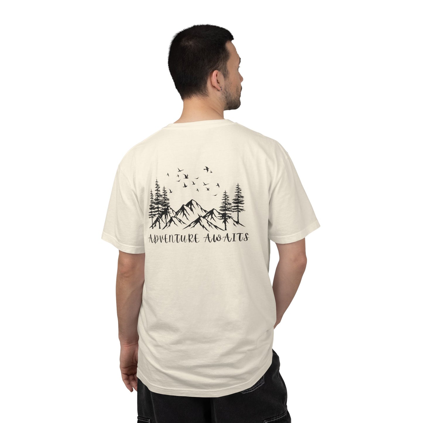 Adventure Awaits T‑Shirt — Mountain & Pine Graphic Tee (Elevation Outfitters)