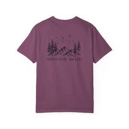 Adventure Awaits T‑Shirt — Mountain & Pine Graphic Tee (Elevation Outfitters)