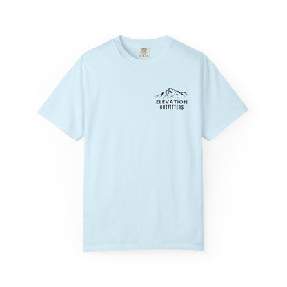 Adventure Awaits T‑Shirt — Mountain & Pine Graphic Tee (Elevation Outfitters)