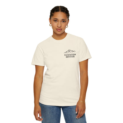 Adventure Awaits T‑Shirt — Mountain & Pine Graphic Tee (Elevation Outfitters)