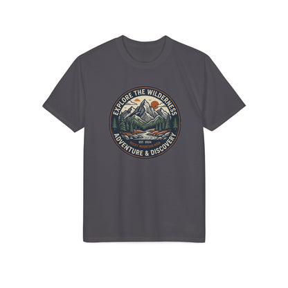 Explore the Wilderness Adventure T-Shirt — Adventure & Discovery Mountain Graphic