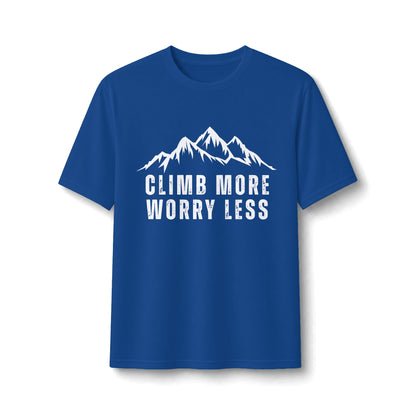 Climb More Worry Less Performance Tee